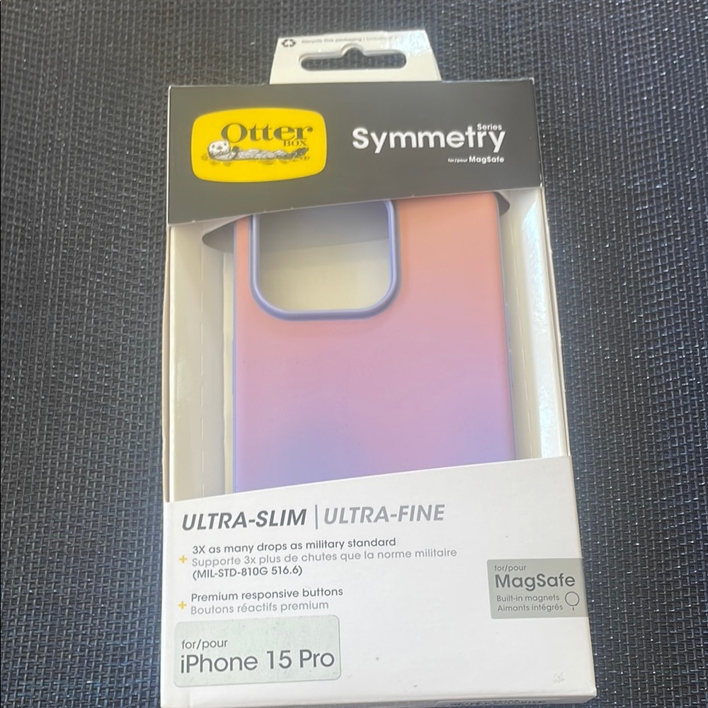 OtterBox Symmetry Series Case for iPhone 15 Pro - Purple